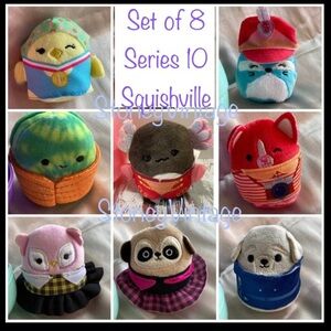 Squishmallows Squishville Series 10 Lot of 8 Jaelyn Triston Naddie Paulie Shaun